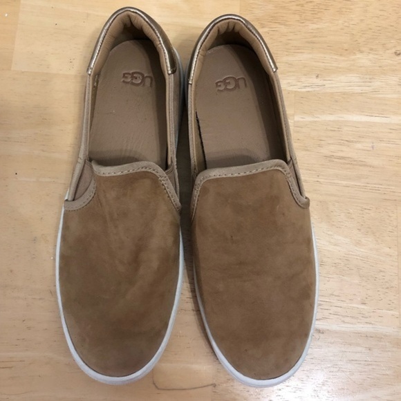 Ugg Double Gore Women's Chestnut Brown Slip-on Casual Walking Sneakers 7 - Picture 1 of 8